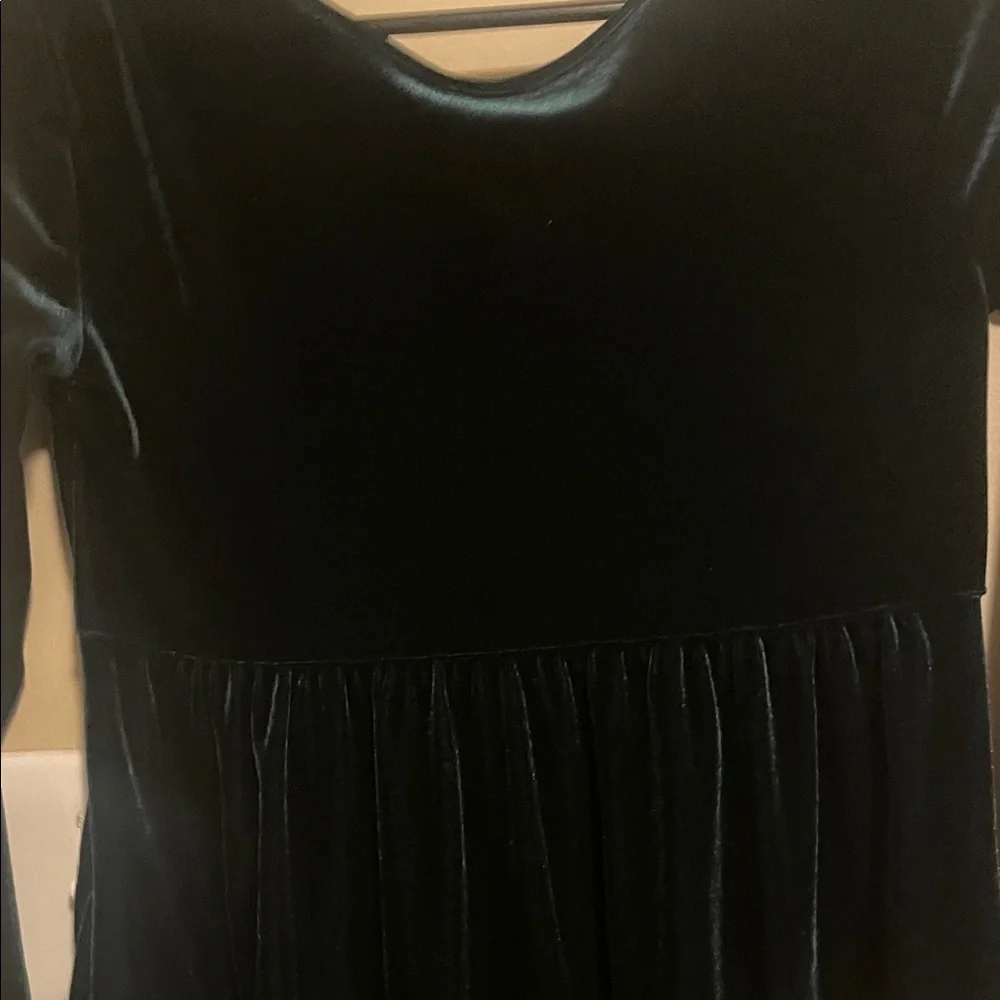 Old Navy Kids Velvet Dress in Deep Green